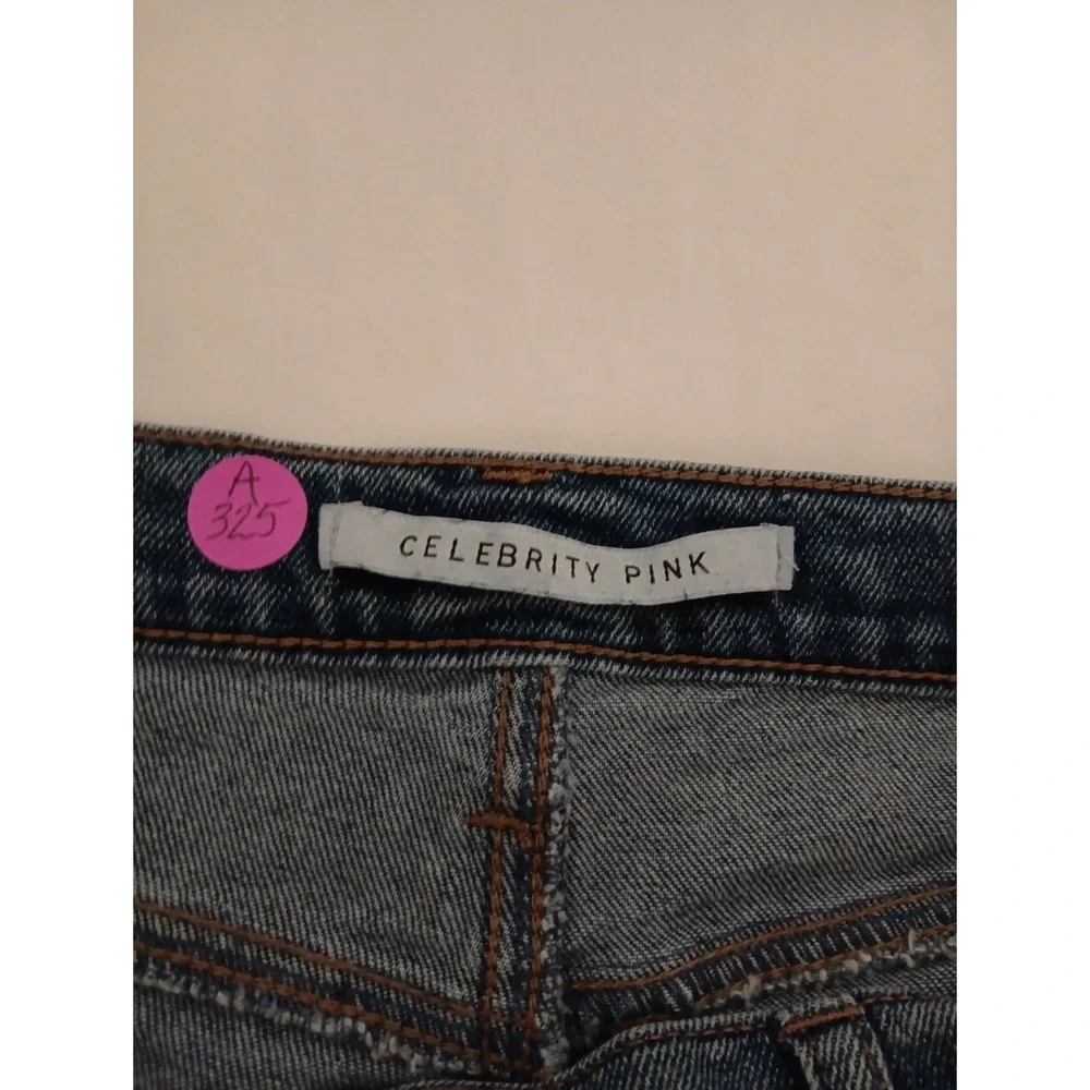 Celebrity‎ Pink Women's Jeans Sz. 11/30 Straight Leg Faded Stretch Blue Denim